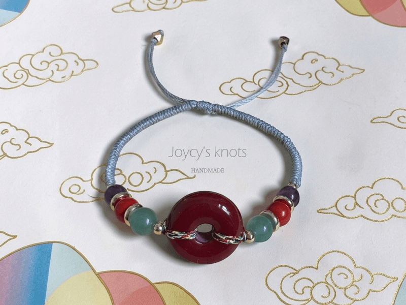 [近期即將販售］硃砂平安扣手鍊